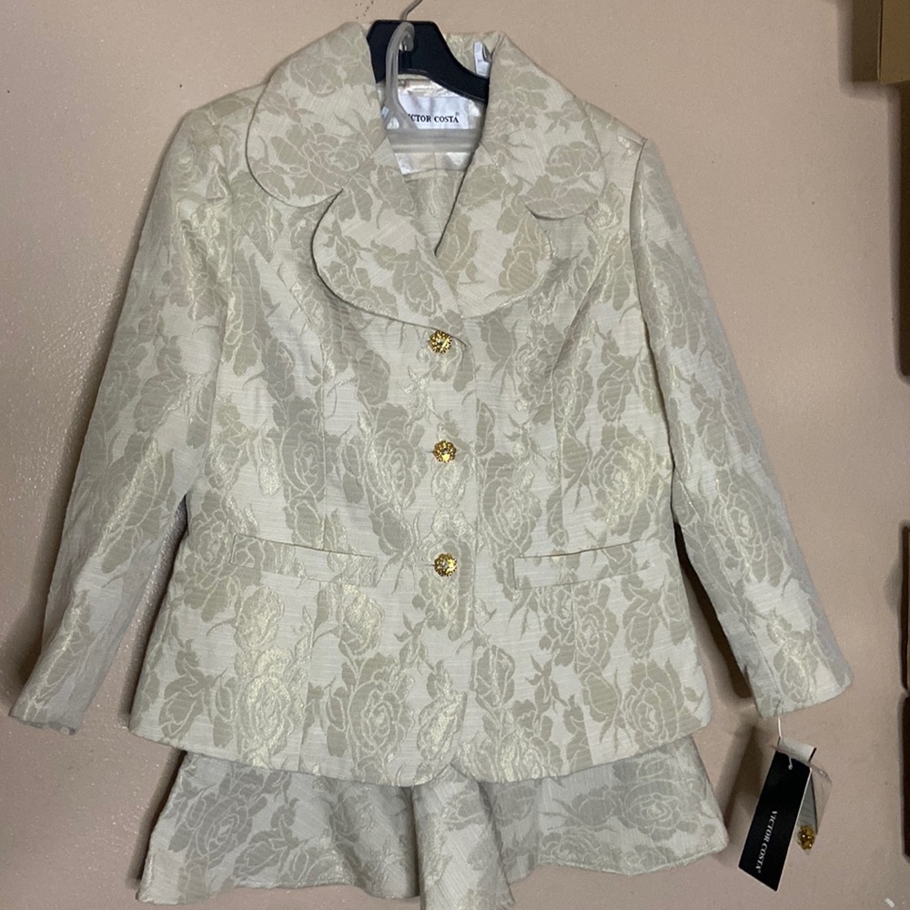 Victor Costa two piece jacket and skirt set